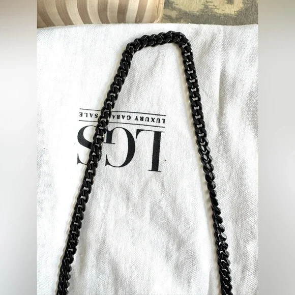 Saint Laurent YSL Medium Grain De Poudre Embossed Leather Black Shoulder Bag - Picture 15 of 16